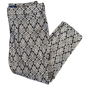 Old Navy Metallic Gold Pixie Midrise Crop Cotton Patterned Jeans/Pants